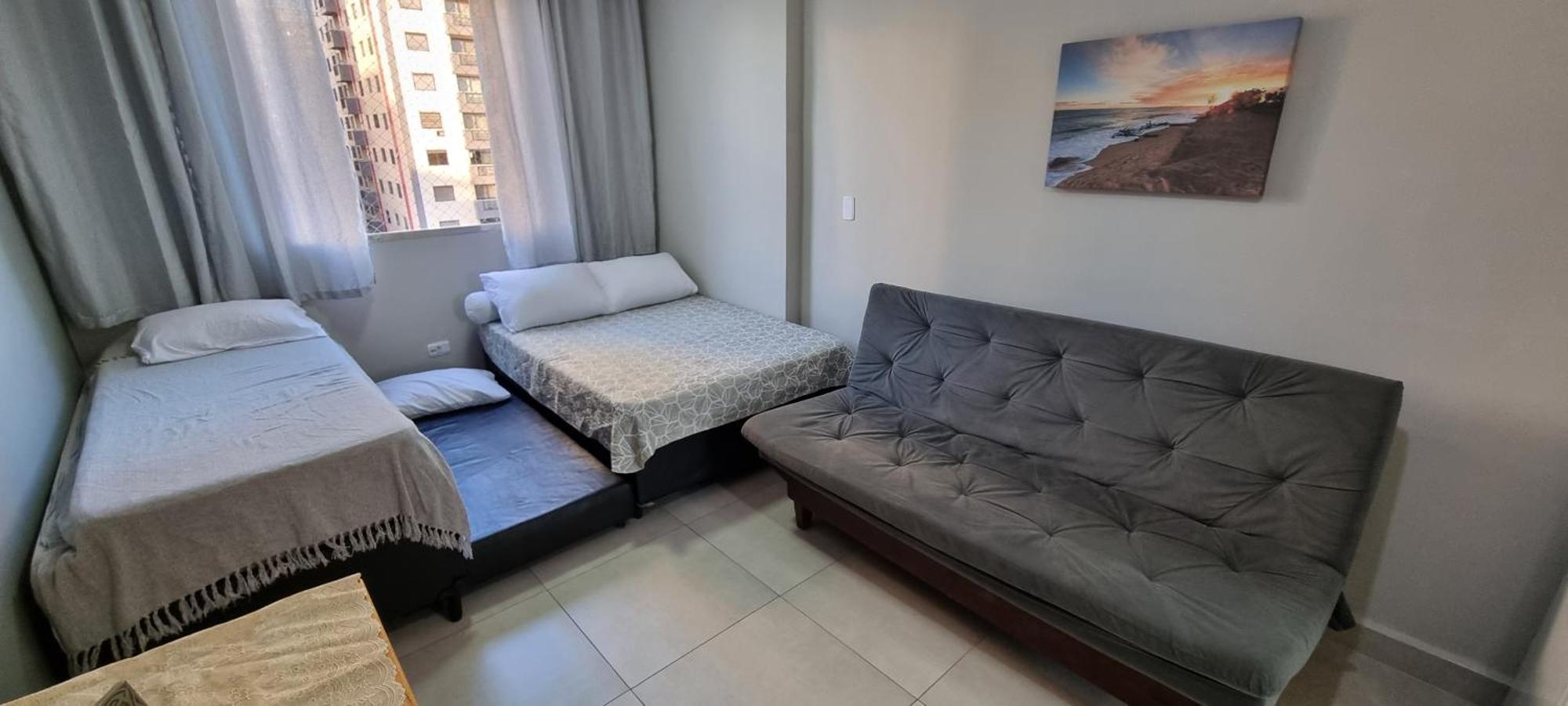 Ferienwohnung Apartamento Kit Praia Grande Na Guilhermina Frente Mar Exterior foto